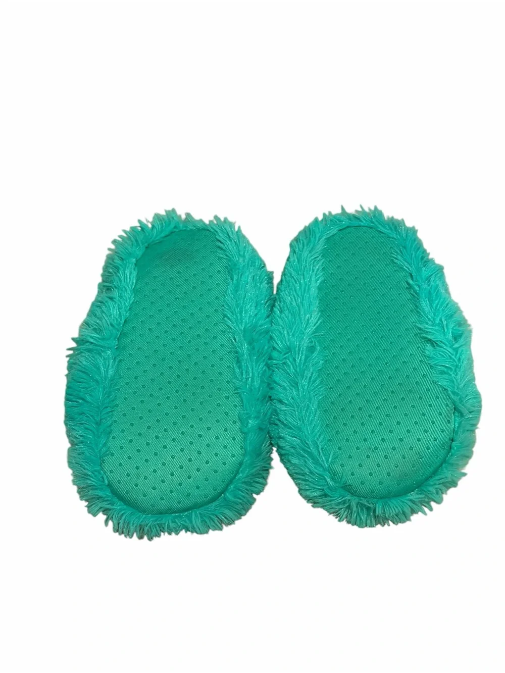 Carter's Teal and Lime Plush Dino Slippers